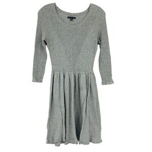 American Eagle Gray Ribbed Knit Dress